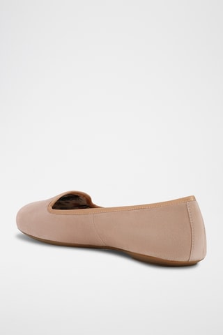 Ballerines en cuir de chèvre nubuck Palmaria - Rose poudré