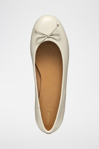 Ballerines en cuir de mouton nappa Palmaria - Ecru