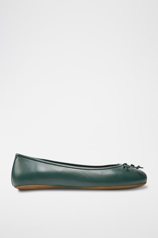 Ballerines en cuir de mouton nappa Palmaria - Vert foncé