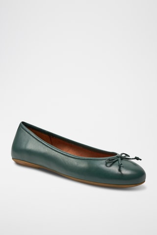 Ballerines en cuir de mouton nappa Palmaria - Vert foncé
