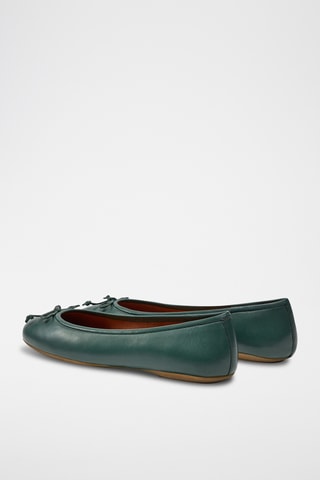 Ballerines en cuir de mouton nappa Palmaria - Vert foncé