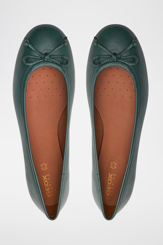 Ballerines en cuir de mouton nappa Palmaria - Vert foncé