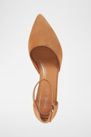 Escarpins en cuir de chèvre nubuck Bigliana - Camel