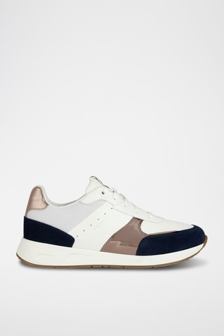 Baskets en nubuck Bulmya - Blanc et bleu marine
