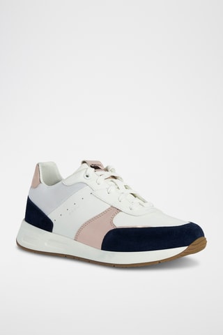 Baskets en nubuck Bulmya - Blanc et bleu marine