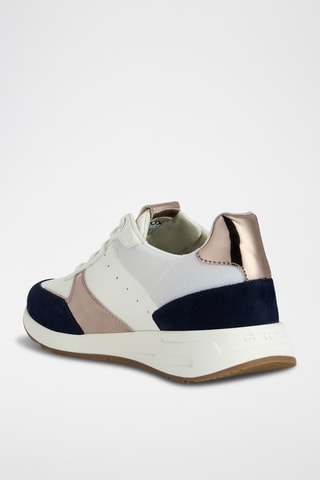 Baskets en nubuck Bulmya - Blanc et bleu marine