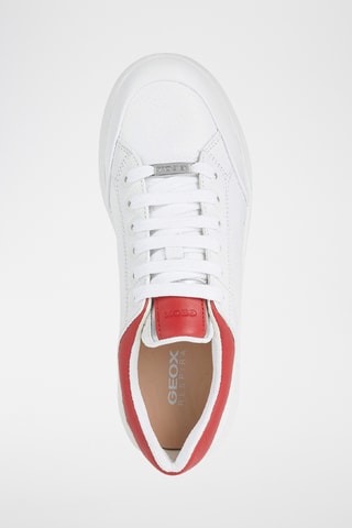 Baskets en cuir nappa Dalyla - Blanc et rouge