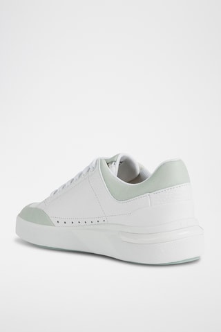 Baskets en cuir nappa Dalyla - Blanc et vert d'eau