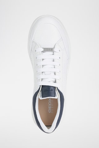 Baskets en cuir nappa Dalyla - Blanc et bleu marine
