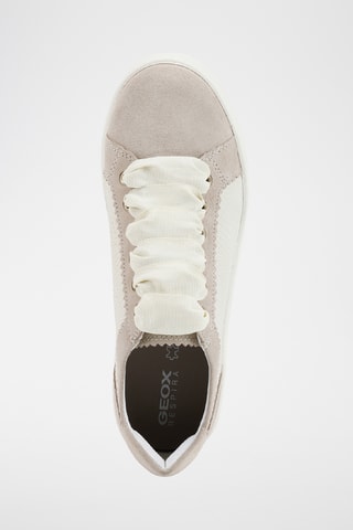 Baskets en cuir Skyely - Ecru et taupe