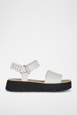 Sandales en cuir nappa Dandra - Blanc