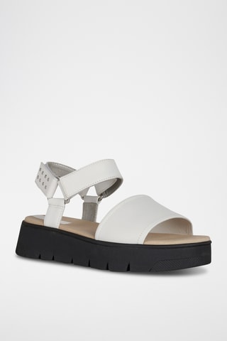 Sandales en cuir nappa Dandra - Blanc