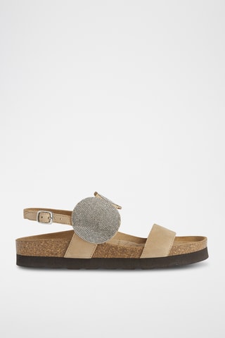 Sandales en nubuck Brionia - Taupe