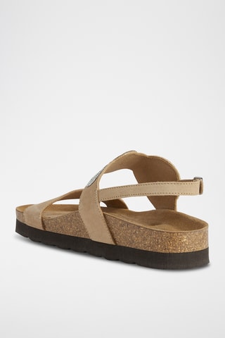 Sandales en nubuck Brionia - Taupe