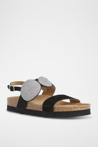 Sandales en nubuck Brionia - Noir