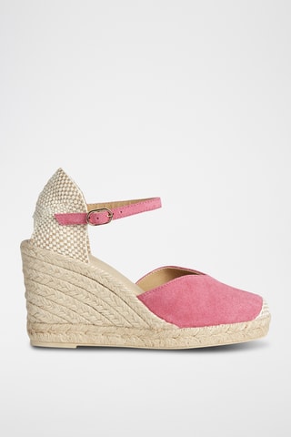 Espadrilles compensées en nubuck Gelsa - Rose