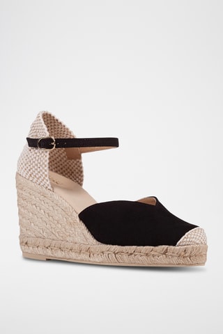 Espadrilles compensées en nubuck Gelsa - Noir