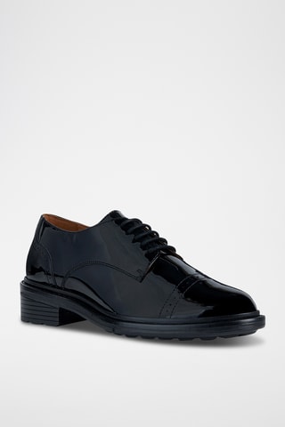 Derbys en cuir verni Walk Pleasure - Noir