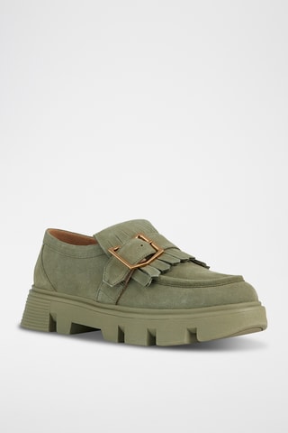 Mocassins en nubuck Vilde - Vert d’eau