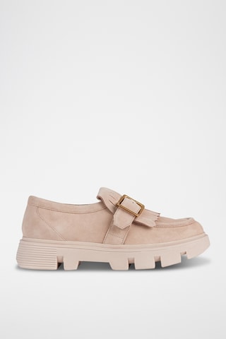 Mocassins en nubuck Vilde - Nude