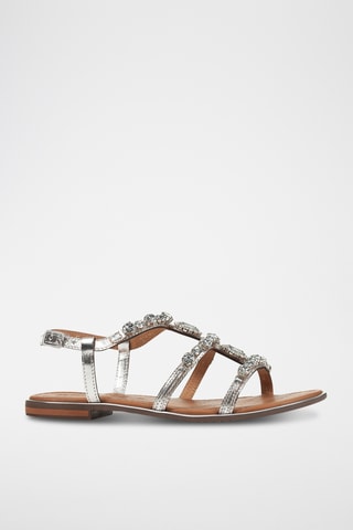 Sandales en cuir Sozy Plus - Argenté