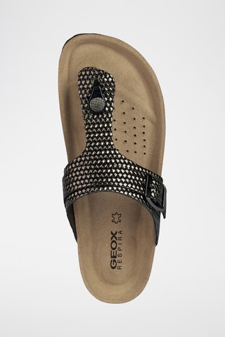 Sandales en cuir nappa Brionia - Gris foncé