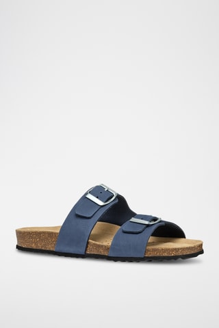 Mules en nubuck Brionia L - Bleu marine