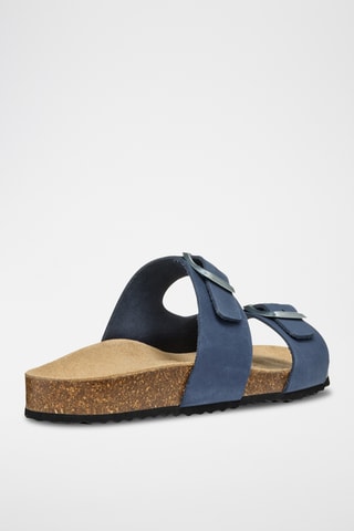 Mules en nubuck Brionia L - Bleu marine