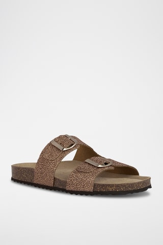 Mules en cuir Brionia L - Camel
