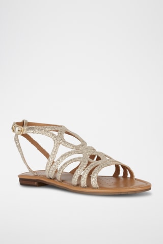 Sandales en cuir de chèvre Sozy - Doré