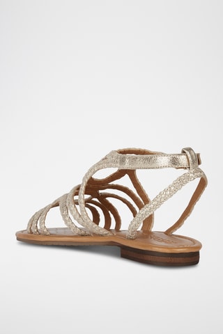 Sandales en cuir de chèvre Sozy - Doré