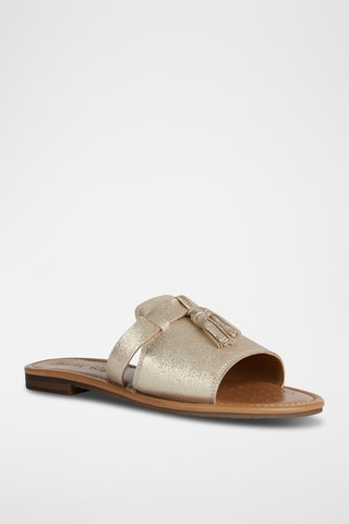Mules en nubuck Sozy - Doré
