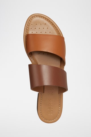 Mules en cuir Sozy - Marron et camel