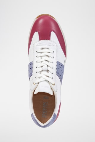 Baskets en cuir Calithe - Blanc et fuchsia