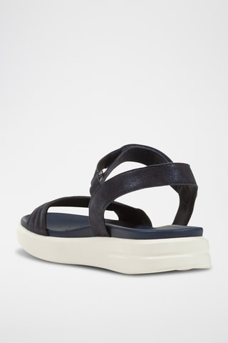 Sandales en cuir de chèvre nubuck Xand - Bleu marine