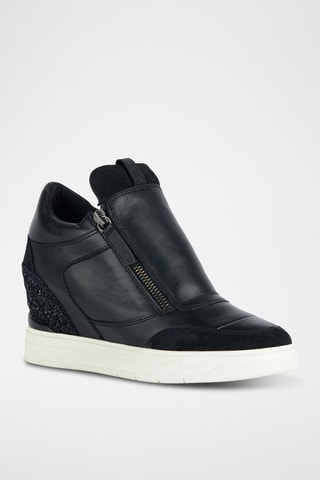 Baskets compensés en cuir Maurica - Noir