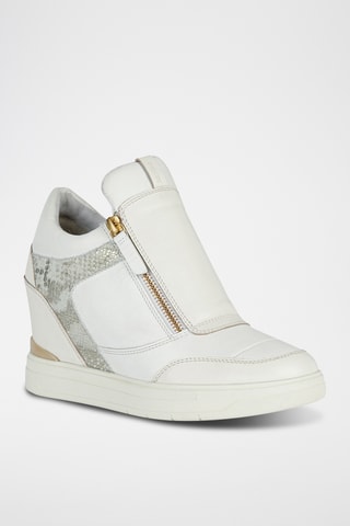 Baskets compensés en cuir Maurica - Blanc