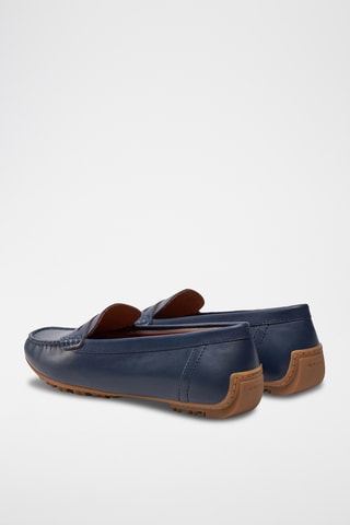Mocassins en cuir nappa Kosmopolis - Bleu marine