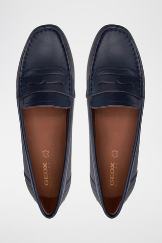 Mocassins en cuir nappa Kosmopolis - Bleu marine