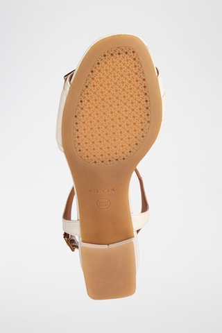 Sandales à talons en cuir de mouton nappa Eraklia - Ecru