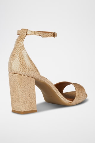 Sandales à talons en cuir Eraklia - Vieux rose