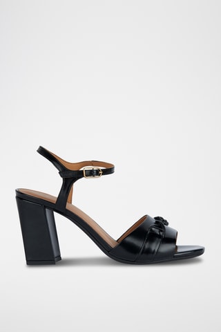 Sandales à talons en cuir Eraklia - Noir