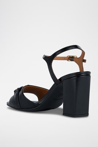 Sandales à talons en cuir Eraklia - Noir
