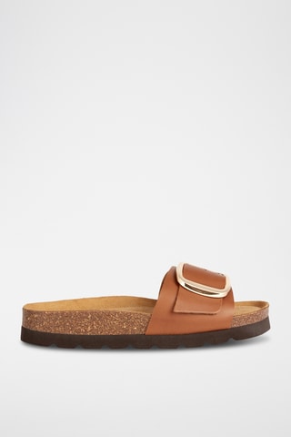 Mules en cuir Brionia - Marron