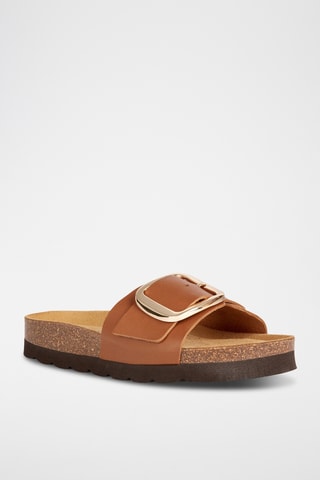Mules en cuir Brionia - Marron