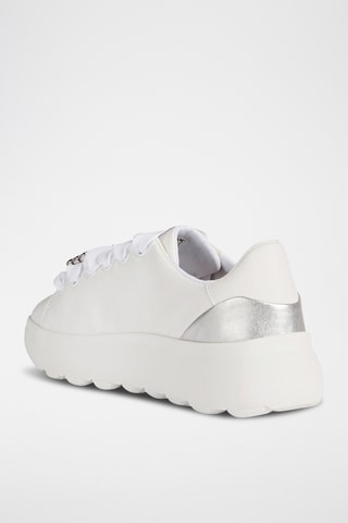 Baskets plateformes en cuir Spherica - Blanc