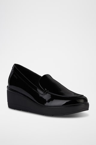 Slippers compensés vernis Ilde - Noir