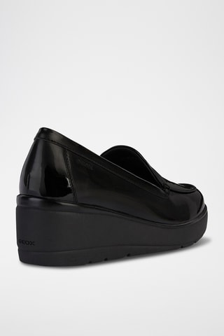 Slippers compensés vernis Ilde - Noir