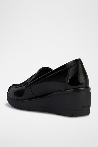 Slippers compensés vernis Ilde - Noir