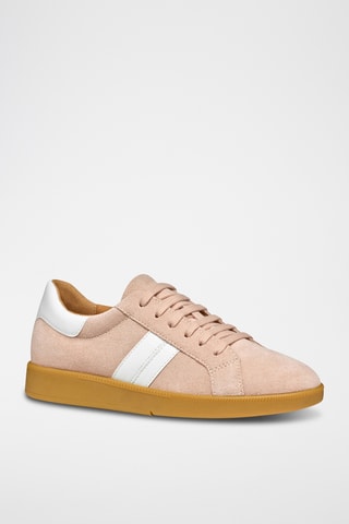 Baskets en cuir de veau nubuck Meleda - Rose